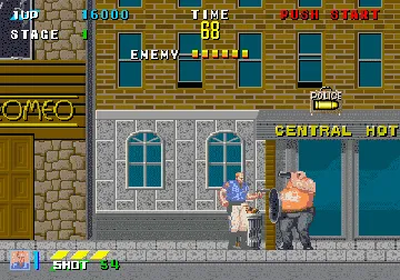 E-Swat - Cyber Police (bootleg) screen shot game playing